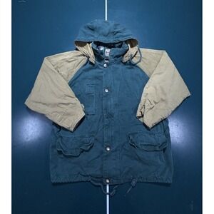 Vintage County Seat Chore Coat Medium Corduroy Collar Flannel Lined Barn Jacket
